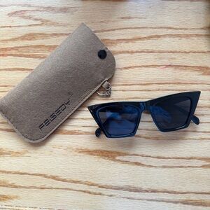Black Cat-Eye Sunglasses